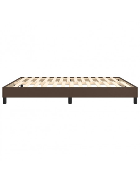 Struttura Letto a Rete a Molle Marrone 180x200 cm in Similpelle