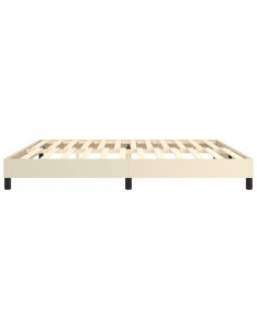 Struttura Letto a Rete a Molle Crema 200x200 cm in Similpelle