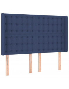 Giroletto a Molle con Materasso Blu 140x200 cm in Tessuto