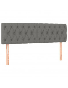 Giroletto a Molle con Materasso Grigio Scuro 160x200 cm Tessuto