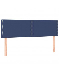 Giroletto a Molle con Materasso Blu 140x200 cm in Tessuto