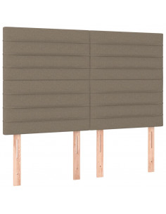 Giroletto a Molle con Materasso Tortora 140x200 cm in Tessuto