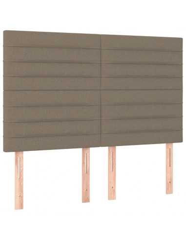 Giroletto a Molle con Materasso Tortora 140x200 cm in Tessuto