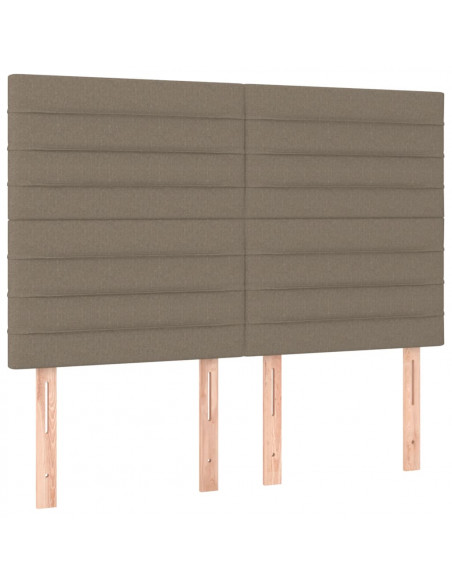 Giroletto a Molle con Materasso Tortora 140x200 cm in Tessuto