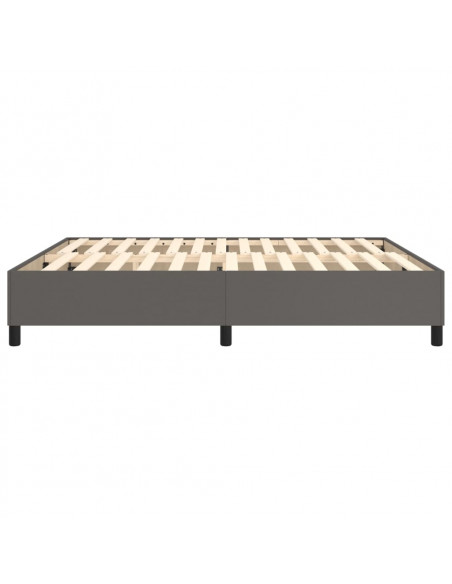 Struttura Letto a Rete a Molle Grigio 160x200 cm in Similpelle