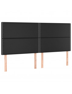 Giroletto a Molle con Materasso Nero 180x200 cm in Similpelle