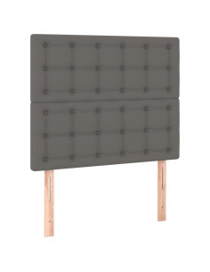 Giroletto a Molle con Materasso Grgio 80x200 cm in Similpelle