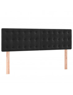 Giroletto a Molle con Materasso Nero 140x190 cm in Velluto