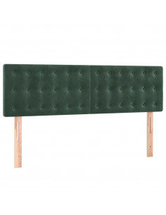 Giroletto a Molle con Materasso Verde Scuro 140x190 cm Velluto