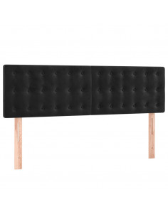 Giroletto a Molle con Materasso Nero 140x190 cm in Velluto