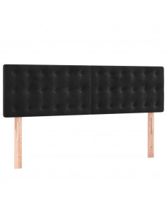 Giroletto a Molle con Materasso Nero 140x200 cm in Velluto