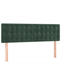 Giroletto a Molle con Materasso Verde Scuro 140x190 cm Velluto