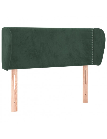 Testiera ad Orecchio Verde Scuro 83x23x78/88 cm in Velluto
