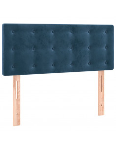 Giroletto a Molle con Materasso Blu Scuro 80x200 cm in Velluto