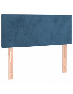 Giroletto a Molle con Materasso Blu Scuro 90x190 cm in Velluto