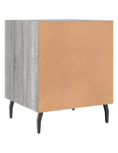 Comodini 2 pz Grigio Sonoma 40x40x50 cm in Legno Multistrato