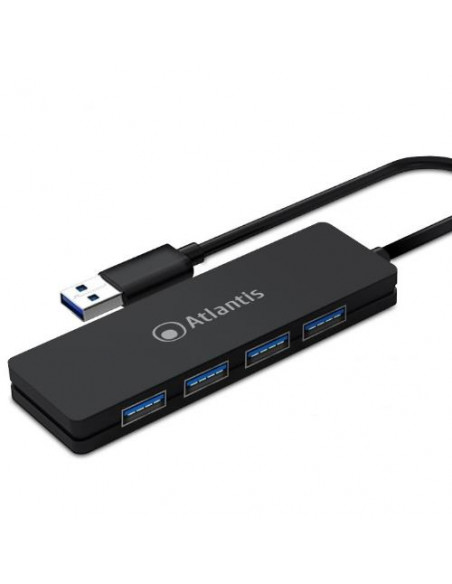 HUB ATLANTIS P014-UH340 4 porte USB3.0 cavo 1m nero