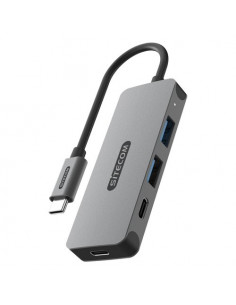 HUB Sitecom CN 5010 USB C Gray Gray