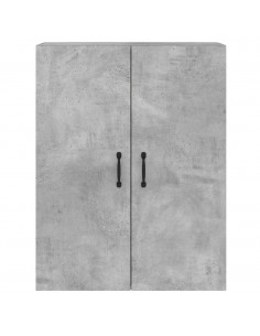 Armadietti a Parete 2 pz Grigio Cemento in Legno Multistrato 2