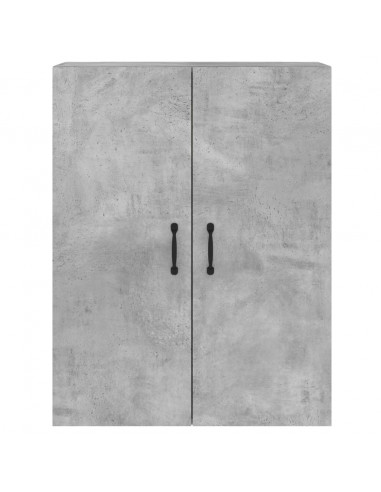 Armadietti a Parete 2 pz Grigio Cemento in Legno Multistrato