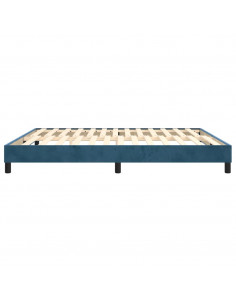 Giroletto a Molle Blu Scuro 180x200 cm in Velluto