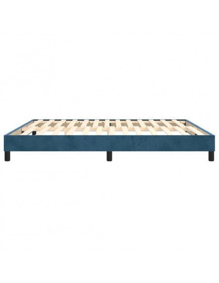 Giroletto a Molle Blu Scuro 180x200 cm in Velluto