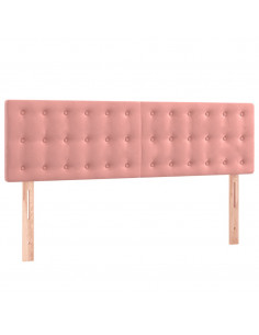 Giroletto a Molle con Materasso Rosa 140x200 cm in Velluto