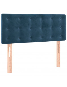 Giroletto a Molle con Materasso Blu Scuro 90x200 cm in Velluto