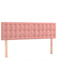 Giroletto a Molle con Materasso Rosa 140x200 cm in Velluto