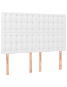 Giroletto a Molle con Materasso Bianco 140x200 cm in Similpelle