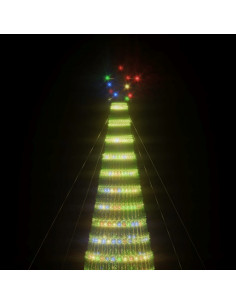 Illuminazione Albero di Natale a Cono 1544LED Colorato 500cm