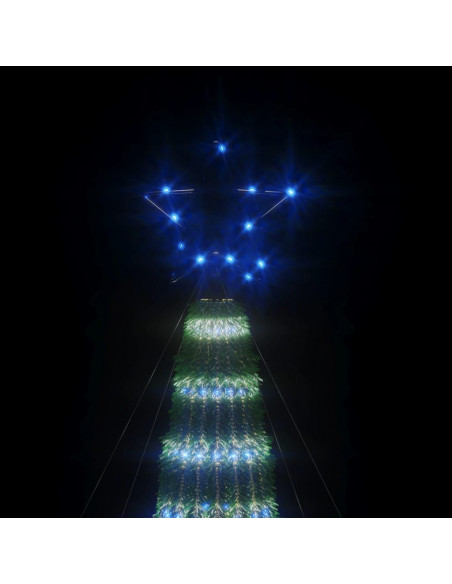 Illuminazione Albero di Natale a Cono 275LED Blu 180cm