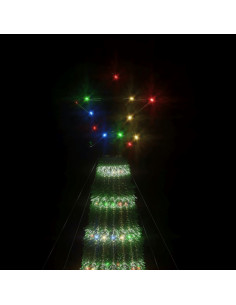 Illuminazione Albero di Natale a Cono 275LED Colorato 180cm