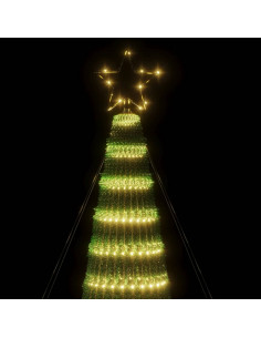 Illuminazione Albero di Natale a Cono 688LED Bianco Caldo 300cm