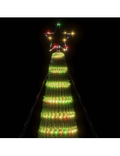 Illuminazione Albero di Natale a Cono 688LED Colorato 300cm