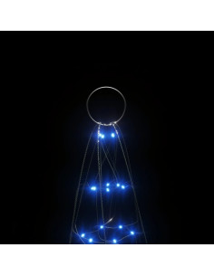 Illuminazione Albero di Natale su Pennone 200LED Blu 180cm