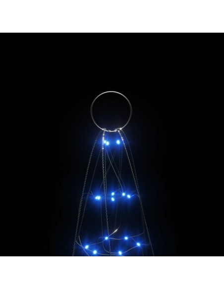 Illuminazione Albero di Natale su Pennone 200LED Blu 180cm