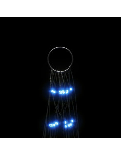 Illuminazione Albero di Natale su Pennone 550LED Blu 300cm