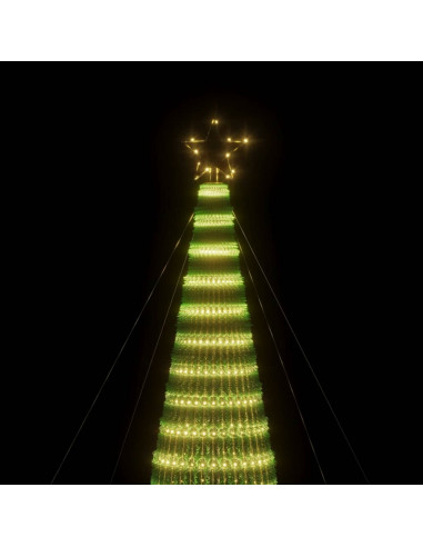 Illuminazione Albero Natale a Cono 1544LED Bianco Caldo 500cm