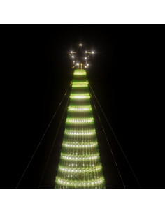 Illuminazione Albero Natale a Cono 1544LED Bianco Freddo 500cm
