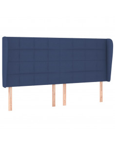 Giroletto a Molle con Materasso Blu 200x200 cm in Tessuto