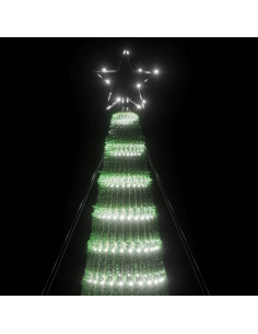 Illuminazione Albero Natale a Cono 688LED Bianco Freddo 300cm