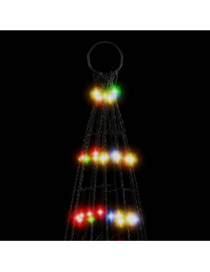 Illuminazione Albero Natale su Pennone 1534LED Colorato 500cm