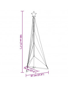 Illuminazione per Albero di Natale 363 LED Bianco Freddo 182 cm