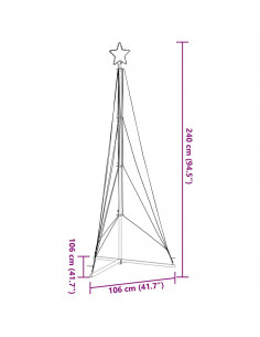 Illuminazione per Albero di Natale 483 LED Bianco Freddo 240 cm