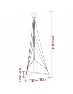 Illuminazione per Albero di Natale 483 LED Colorato 240 cm