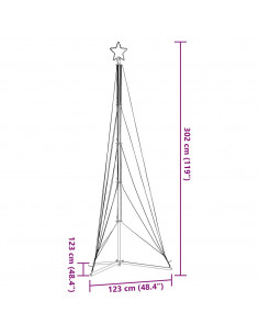 Illuminazione per Albero di Natale 525 LED Colorato 302 cm