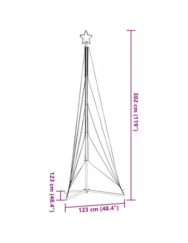 Illuminazione per Albero di Natale 525 LED Colorato 302 cm