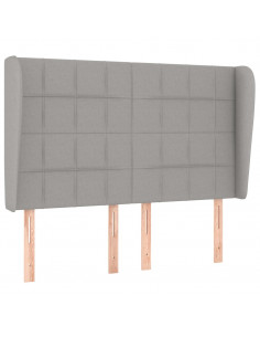 Giroletto a Molle con Materasso Grigio Chiaro 140x190cm Tessuto