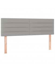 Giroletto a Molle con Materasso Grigio Chiaro 140x200cm Tessuto